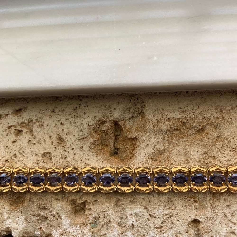 Vintage 14KY Tanzanite Bracelet - Picture 2 of 8